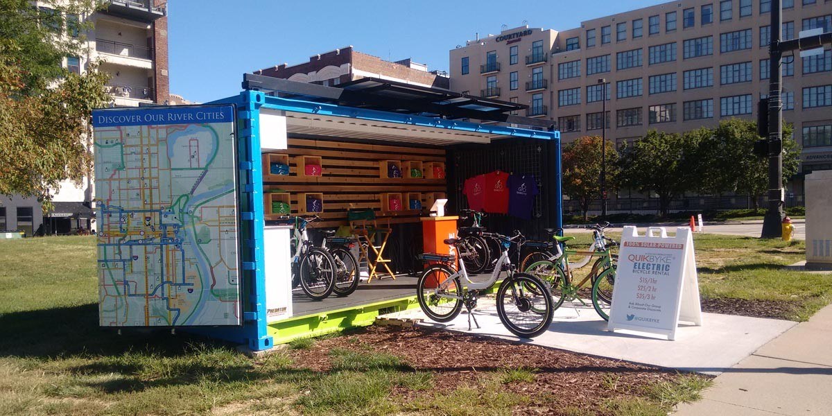 Quikbyke turns a shipping container into an e bike hire station